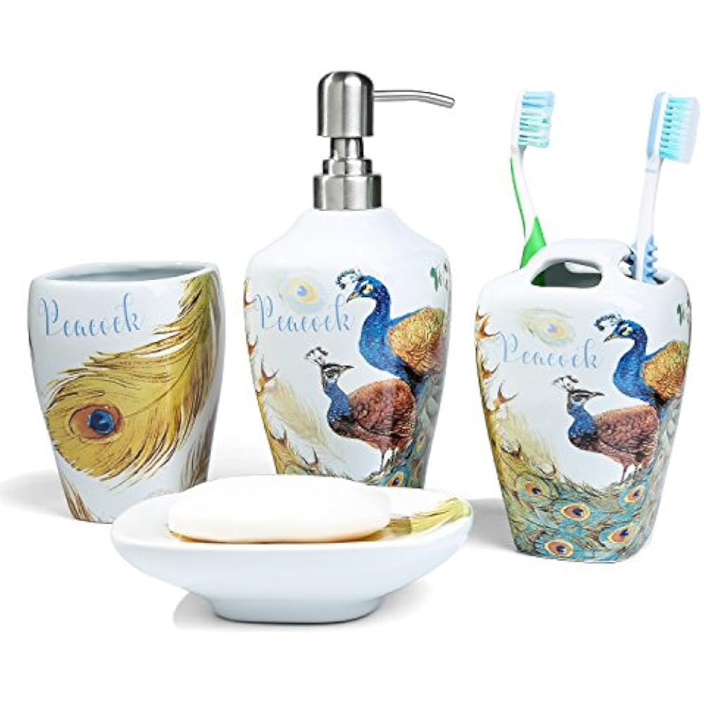 FL3011 Ceramic Bathroom Accessories Set Of 41 Gargle Cups,1 Toothbrush