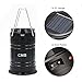 CMB 2-in-1 Rechargeable Camping Lantern Solar Flashlight Emergency Lantern with USB Power Bank (Black)