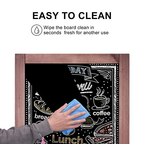 GUOHONG AFrame Chalk Board,Sandwich Board Sidewalk Sign，40 x 20 Inches