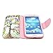 IYCK S4 Case, Galaxy S4 Case, Premium PU Leather Flip Folio Carrying Magnetic Closure Protective Shell Wallet Case Cover for Samsung Galaxy S4 with Kickstand Stand - Tree and Leaf