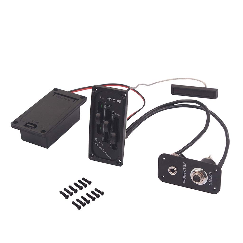 Alnicov Electric Violin Pickup Piezo Preamp Accessory With Active Tone System