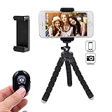 Linkcool Flexible Portable and Adjustable Tripod Stand Holder,Tripod for iPhone, Android, Any Smartphone+Camera with Universal Clip and Remote