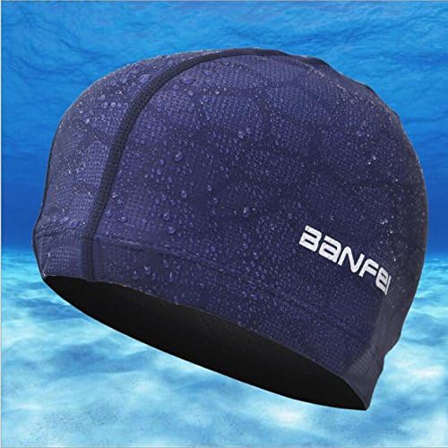 SHESHY Swimming Cap, Bathing Cap, Flexible Cap Swimming Hat, Nylon Spandex Fabric Cotton PU Fiber Swim Cap for Men Women Kids - Image 3