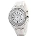 HACBIWA Women Ladies 7 Light Bling Rhinestone Rainbow Color Wrist Watch White