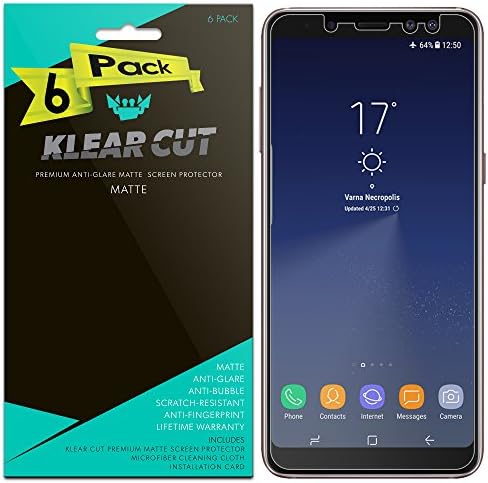 Samsung Galaxy A8 Screen Protector [6-Pack], Klear Cut HD Matte Screen Protector for Samsung Galaxy A8 (2018) PET Film Anti-Glare Shield