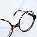 FancyG® Retro Geek Nerd Style Round Shape Glass Frame NO LENSES - Leopard