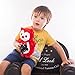 WEWILL LED Owl Stuffed Animals Glow Cute Soft Plush Toy Loves You Bow-Tie, 9.5 inch, Red