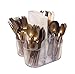 Lillian Tablesettings Fork Bag | Gold | | Pack of 48 Plastic Cutlery, 11 x 10 x 1 inches