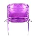 TIAOBU Womens Shiny Metallic Pleated Clubwear Party Mini Skirt with Inside Panty Purple,OS
