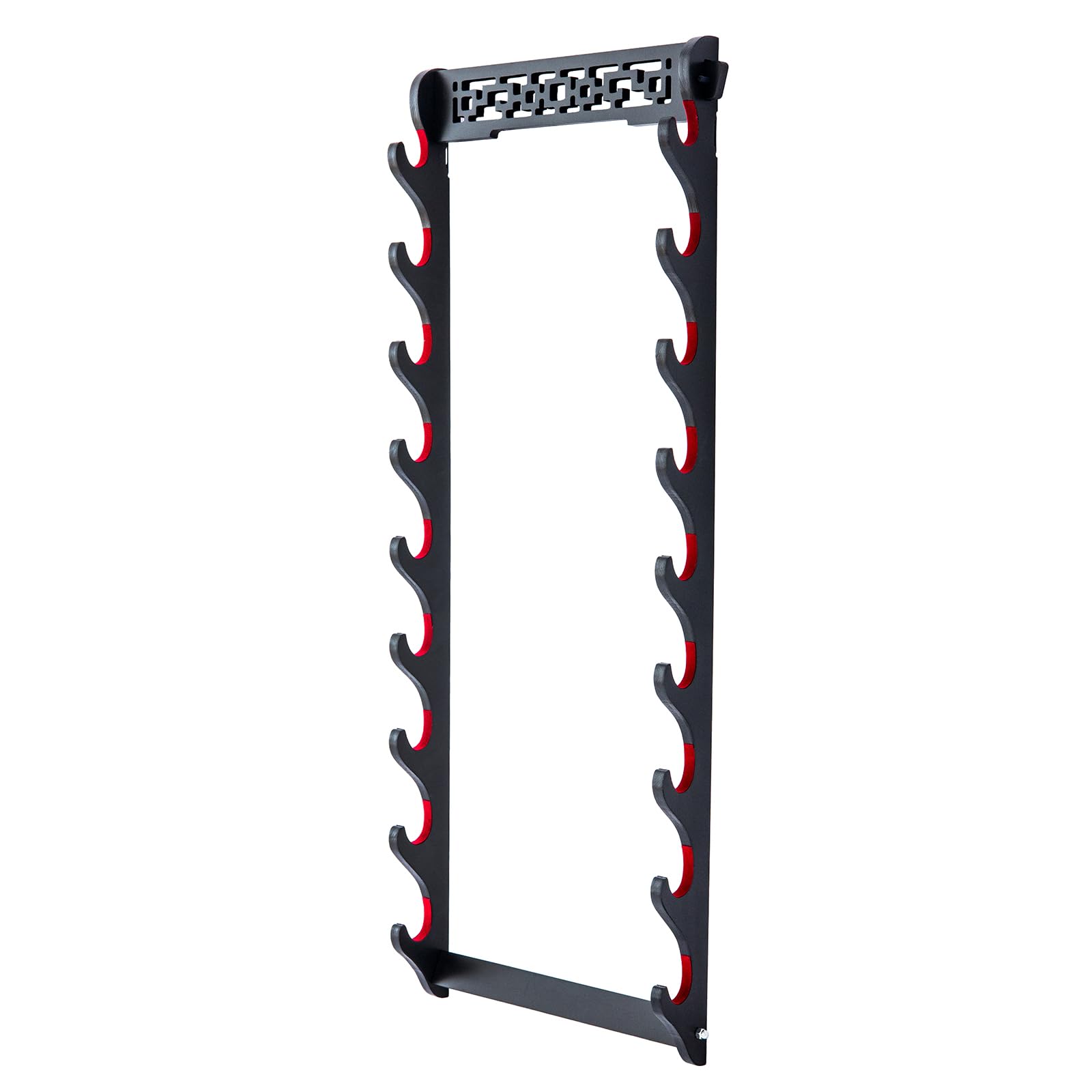FOXSMZZ Sword Holder Wall Mount Samurai Sword Stand Display Katana Wakizashi Tanto Wall Hanger Sword Rack Five Layer (9-Tier)