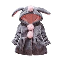 VEKDONE Baby Toddler Kids Fall Winter Coat Jacket Outerwear Ears Hood Hoodie