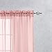 jinchan Sheer Curtains for Girl's Room 84 Inch Length 2 Panels Bedroom Curtains Pink Voile Window Curtains for Living Room Rod Pocket Drapes Light Diffusing Outdoor Curtains