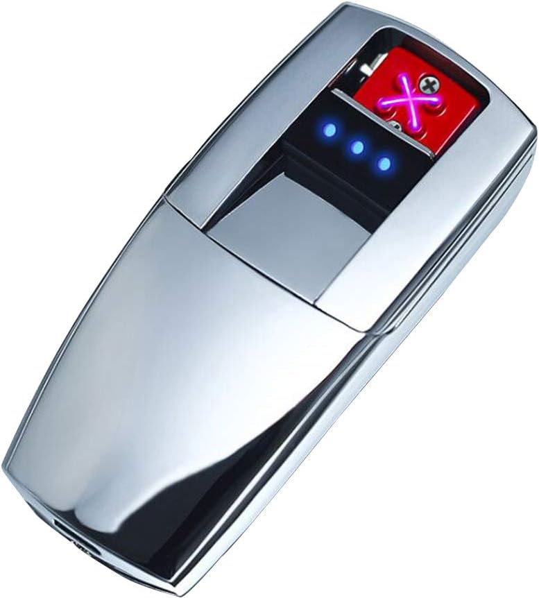 LINGAN Electronic Lighter Dual Arc USB Lighter Windproof Double Arc Electric Lighter Plasma Rechargeable Flameless for Cigar Cigarette Candle Paper