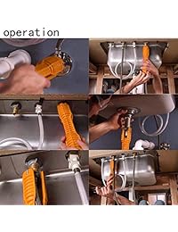 Instalador de grifo y fregadero de IRmm (8 en 1), herramienta de fontanería multiusos para inodoro, fregadero, baño, cocina y más (naranja)