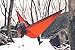 Double Camping Hammock- Best Lightweight & Portable Two Person Hammock Set –Aluminum Wiregate Carabiners, 2- 16 Loop Tree Straps & Compression Strap- Holds 500 LBS -Ideal for Travel- Orange Middle