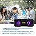 Portable Radio, Boombox, with FM Radio RGB Color Changing Light Bluetooth Speakers,USB/TF/AUX/BT Input,Wireless Hi-Fi Stereo Pairing,USB Rechargeable Durable Design Backyard,Outdoors,Travel,Home Partythumb 3