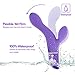 G-Spot Rabbit Waterproof Vibrator with Lifelike Texture for Women Clitoris Stimulation | Lyps Holly - Flexible Silicone Dildo Clit Dual Action Stimulator with 10 Powerful & Silent Vibration Patterns