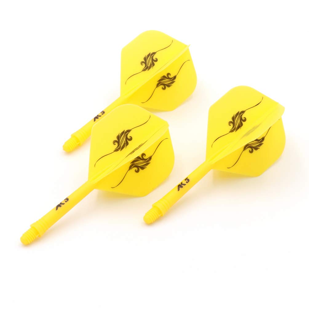 CUESOUL ROST Integrated Dartpfeile Schäfte Shafts and Darts Flights Standard Shape,Set of 3 pcs Unique Designed Pattern(CSAK-57XHB)