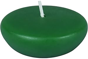 Zest Candle 24-Piece Floating Candles, 2.25-Inch, Hunter Green