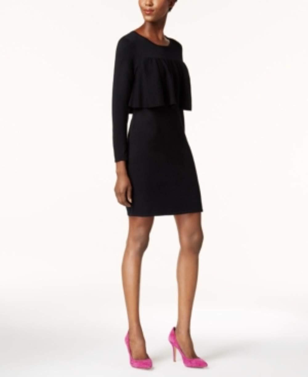 macy's black sweater dress