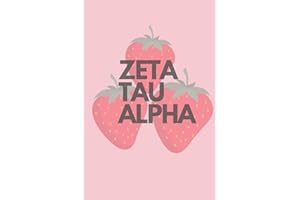 Zeta Tau Alpha Notebook: ZTA Strawberry Blank Lined Notebook