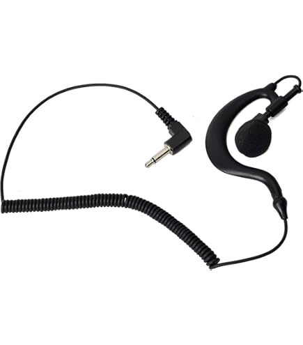 HYS Wired Earbuds Headphones With Secure Ear Hooks, Listen/Receiving ONLY 3.5mm Earpiece, Wrap Around Earphones With Over Ear Hook, Over Ear Headset For Shoulder Speaker Microphones - View #2