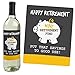 Big Dot of Happiness Retirement Party - Gifts for Women and Men Wine Bottle Label Stickers Set 4