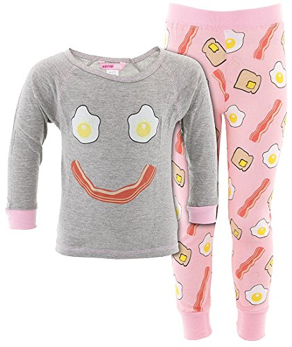 Katnap Kids Big Girls' Bacon and Eggs Cotton Pajamas M/6-8