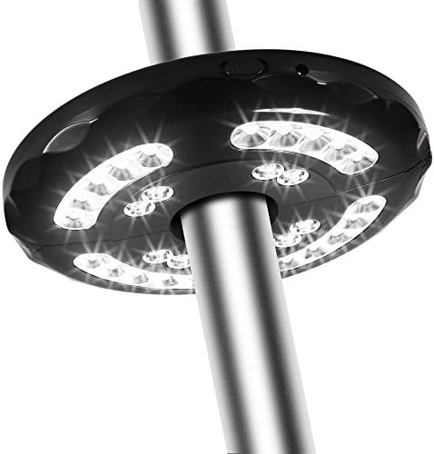 Amazon Com Hallomall Patio Umbrella Light 28 Led Rechargeable Umbrella Pole Lamp With 2 Dimming Level For Patio Umbrellas Camping Tents And Other Outdoor Use Garden Outdoor