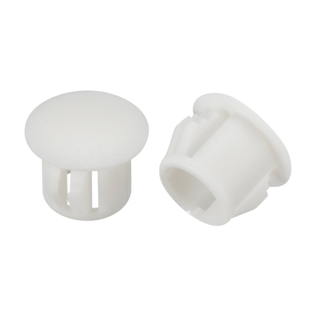 Sourcingmap Hold Plugs,50pcs 9.5mm x 10.3mm Beige Nylon Round Snap Locking Panel Hole Cover