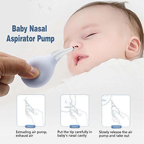 image for DEYACE Baby Nasal Aspirator 3/PACK Booger Sucker Easy to Use & Clean, 