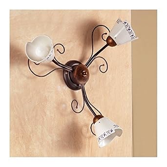 Wandleuchte Wandlampe Mit 3 Lichter Verziert Mit Schmiedeeisen