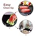 WINSEE Grill Mat Set of 5 Non-Stick BBQ Grill Baking Mats Cooking Mats FDA-Approved PFOA Free Reusable and Easy to Clean 15.75 X 13 Inch Black