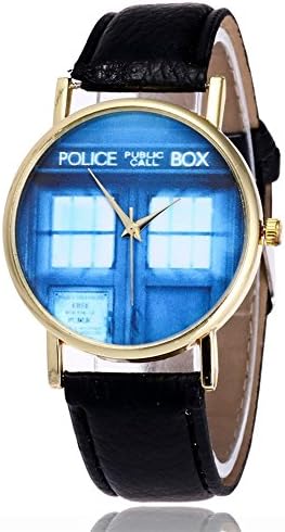 Fashion Doctor Who Watch Casual Women Tardis Wrist Watch Leather Phone Booth Quarzt Watches