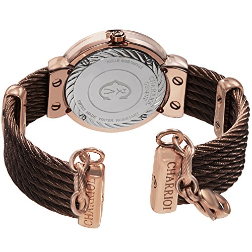 Charriol-Womens-ST30CP1563007-St-Tropez-Analog-Display-Swiss-Quartz-Brown-Watch