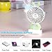 BONTIME Mini Personal Fan - Cute & Adorable USB Rechargeable Portable Fan,Small Fan with Multi-Color LED Light,2 Adjustable Speeds, Perfect for Indoor or Outdoor Activities (Tiffany Green Bunny)