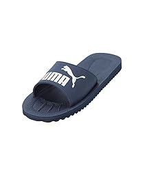 Puma Unisex-Adult Purecat Slide, Inky Blue-White, 7
