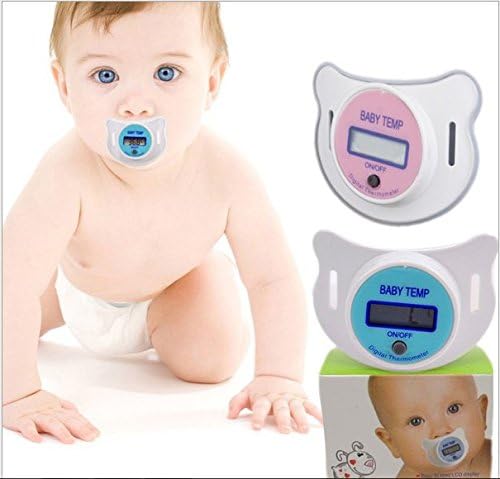 [2Pack]Soft Infant Baby Kid Nipple Digital Pacifier Thermometer Blue/Pink
