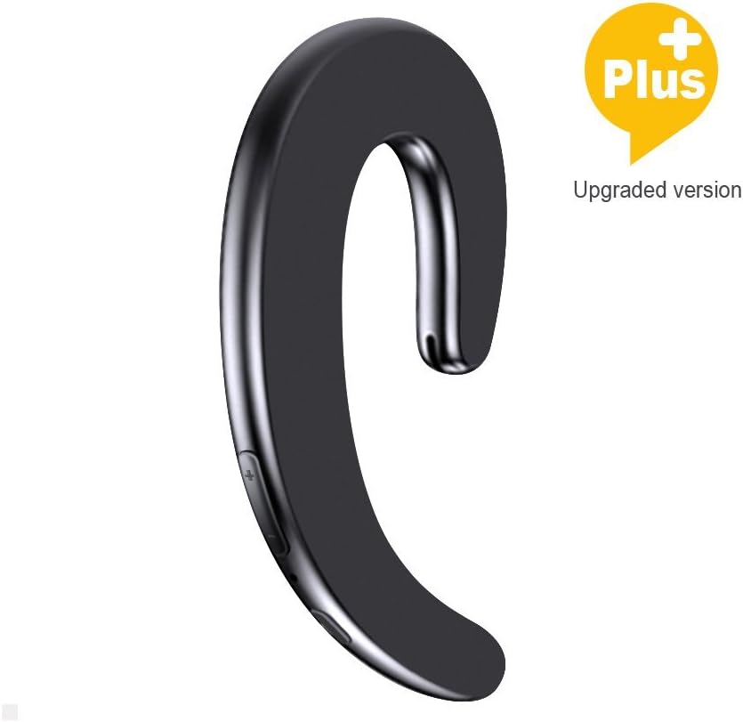 YOERM Ear Hook Headphones Wireless Bluetooth Headset No Ear Plug Wear with Microphone, Upgraded Version with Volume Button (Single Ear)