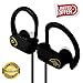 Electrics Solution Bluetooth Headphones Wireless Headphones Bluetooth 4.1 w/ Mic, IPX7 Waterproof, HD Stereo Sweatproof Earbuds, for Gym Running Workout, Noise Cancelling Headsets (Black-Golden)