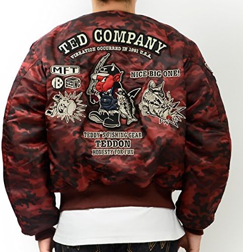 別注商品 Ma 1 Ma1 メンズ フライトジャケット アウター Teddon ルアー ブラックバス 釣り ワッペン 刺繍 迷彩 カモフラ エフ商会 Tma 470