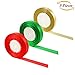 Aneco 100 Yards 22 mm Christmas Ribbon Wide with 25 Yards 15mm Gold Glitter Metallic Sparkle Ribbon Shimmer Sheer Organza Ribbons for Gift Wrap Wedding Christmas Decoration,3 Rolls, Green, Red and Go