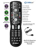 Inteset 4-in-1 Universal Backlit Remote & IReTV IR Receiver Combo. for Streamers That Have no IR Receiver Built in, Including F-TV, Nvidia Shield (2nd Gen), Kodi, MCE and Many Other A/V Devices
