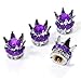 smallAutoParts 4 Chrome Silver Crown Purple Bling Diamond Tire/Wheel Stem Valve Caps car Truck