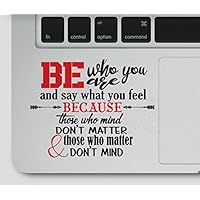 Decal & Sticker Pros Dr Suess Be who You are Cat in The Hat Printed on Clear Vinyl Compatible with All Apple MacBook Air Pro and Retina, Laptop Trackpads