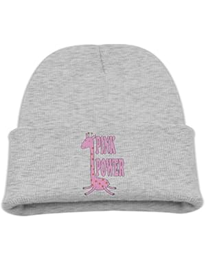 Cool Funny Pink Giraffe Youth Winter Cap Warm Knit Beanie Skull Hats