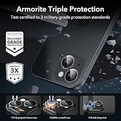 ESR 2 Pack Camera Lens Protector for iPhone 15/15