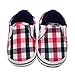 Voberry® Newborn Baby Canvas Grid Soft Sole Infant Prewalker Toddler Shoes (12~18 Month, Red)