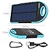 Solar Charger,Dizaul 5000mAh Portable Solar Power Bank Waterproof/Shockproof/Dustproof Dual USB Battery Bank for cell phone,iPhone,Samsung,Android phones,Windows phones,GoPro Camera,GPS and More