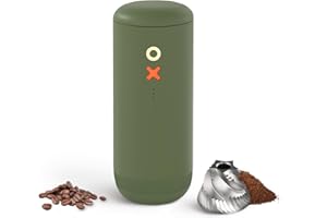 Nuttii Burr Coffee Grinder – Electric, Portable, Small, Quiet Adjustable Mini Conical Burr Coffee Bean Mill, 20 Grind Settings for Espresso, Pour-Over, French Press Moka A TIMEMORE Brand (Olive Green)